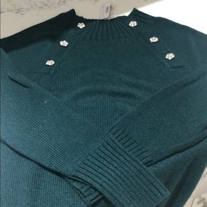 NWT J Crew Hunter Green Wool sweater